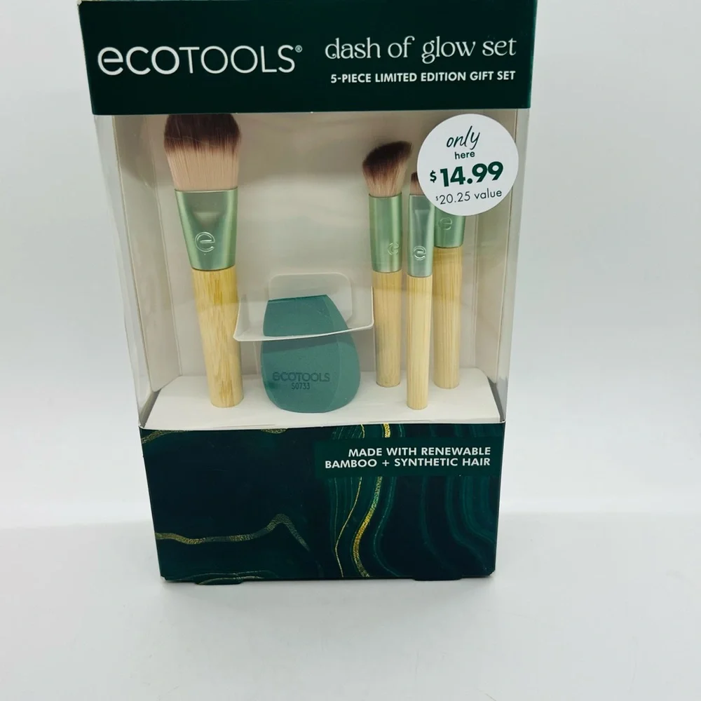 NWT EcoTools Dash of Glow Set - Bamboo and Green